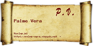 Palme Vera névjegykártya